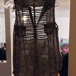 NWOT Beach wear leopard print cover up